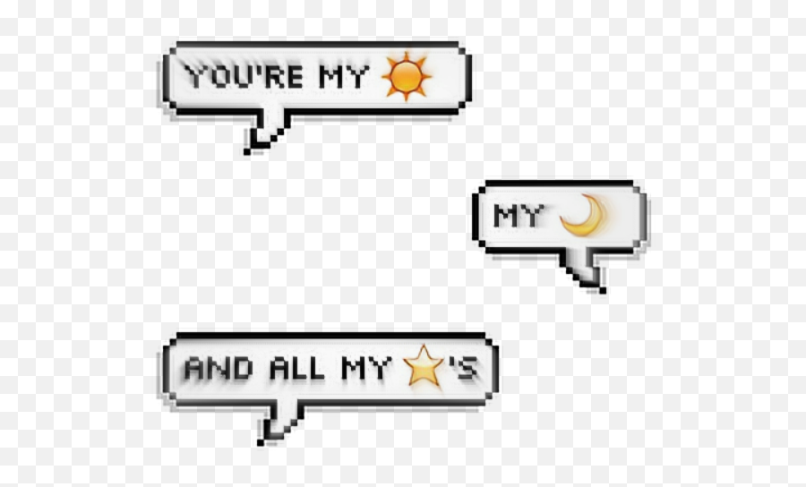 Tumblr Words Png - Sun Moon Stars Tumblr Aesthetic Remixit Happy Birthday Pixel Speech Bubble,Messages Icon Aesthetic