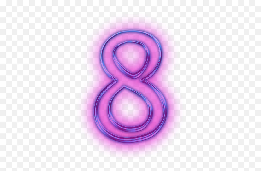 Pink Png Transparent Image Clipart - Neon Number 8 Png,Number 3 Png