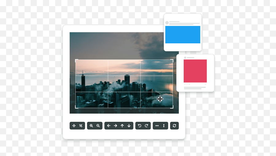 Social Media Image Resizing Tool Landscape By Sprout - Technology Applications Png,Crop Tool Icon