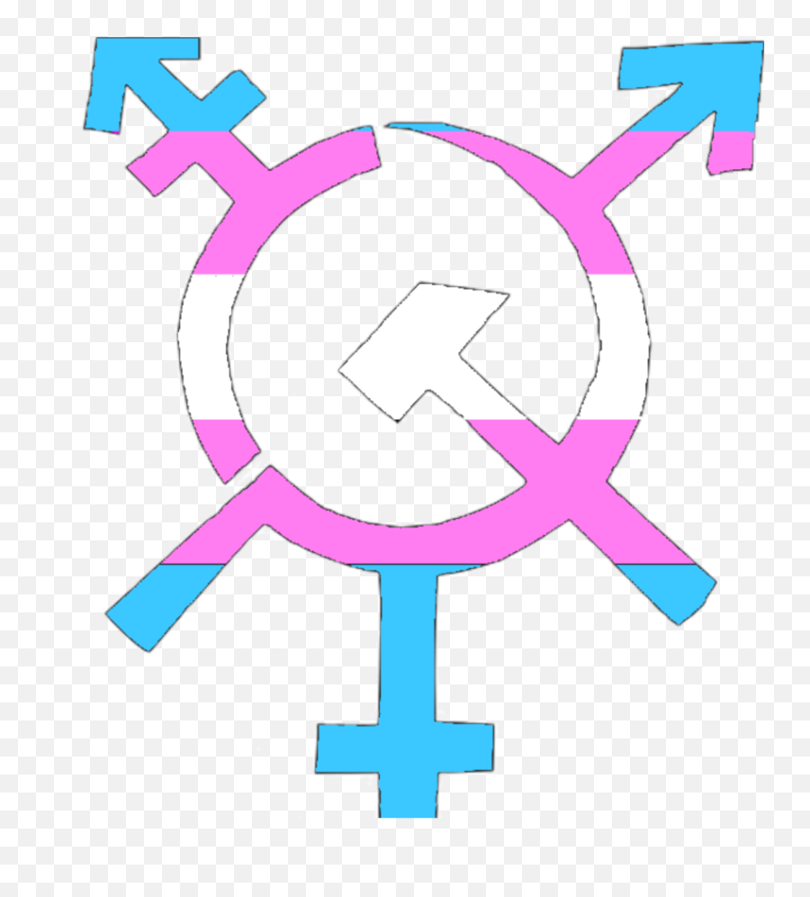 Download Trans Hammer And Sickleu003e - Fully Automated Luxury Transgender Png,Hammer And Sickle Transparent