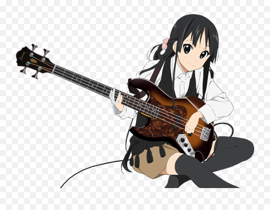 W - Animewallpapers Searching For Posts With The Image Mio Akiyama Bass Png,Cartoon Guitar Png