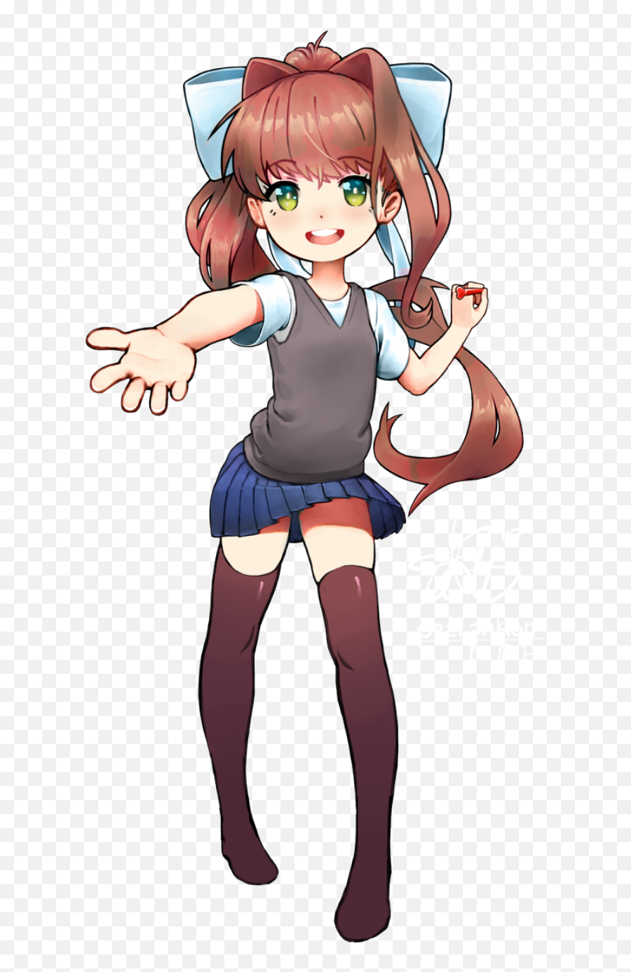 Pin By Aya Koizumi - Monica Game Png,Doki Doki Literature Club Logo