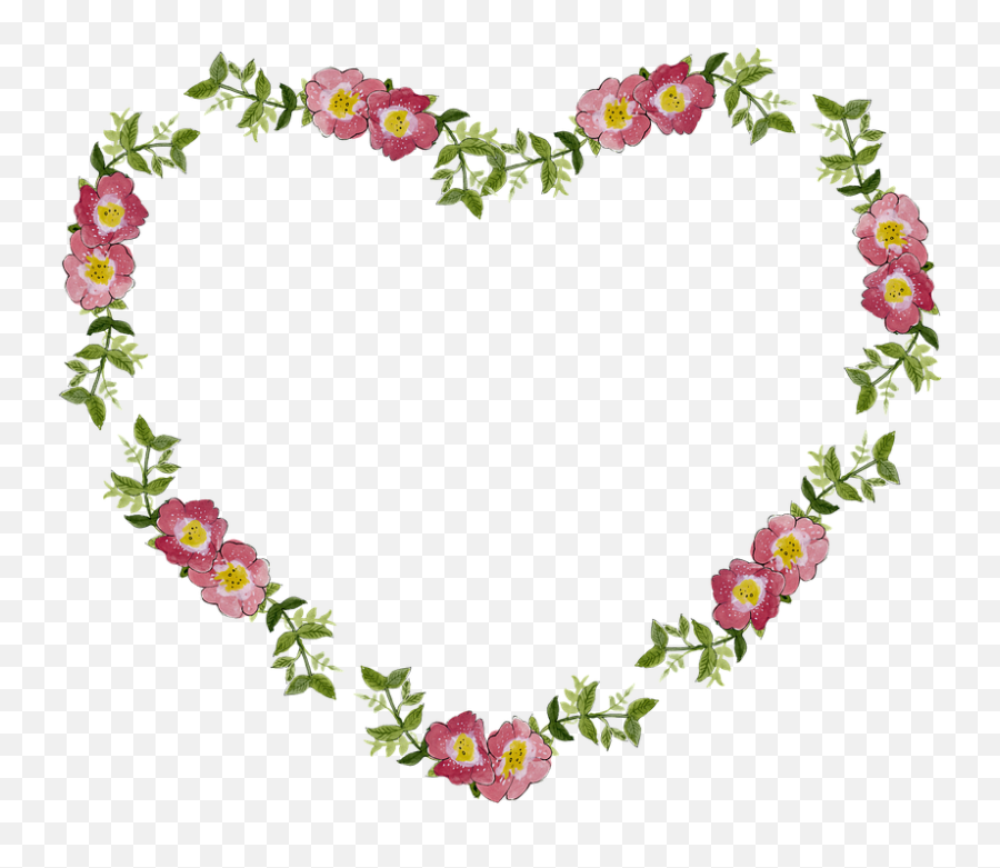 Download Floral Frame Png Pic - Free Transparent Png Images Heart And Flower Png,Transparent Floral Frame