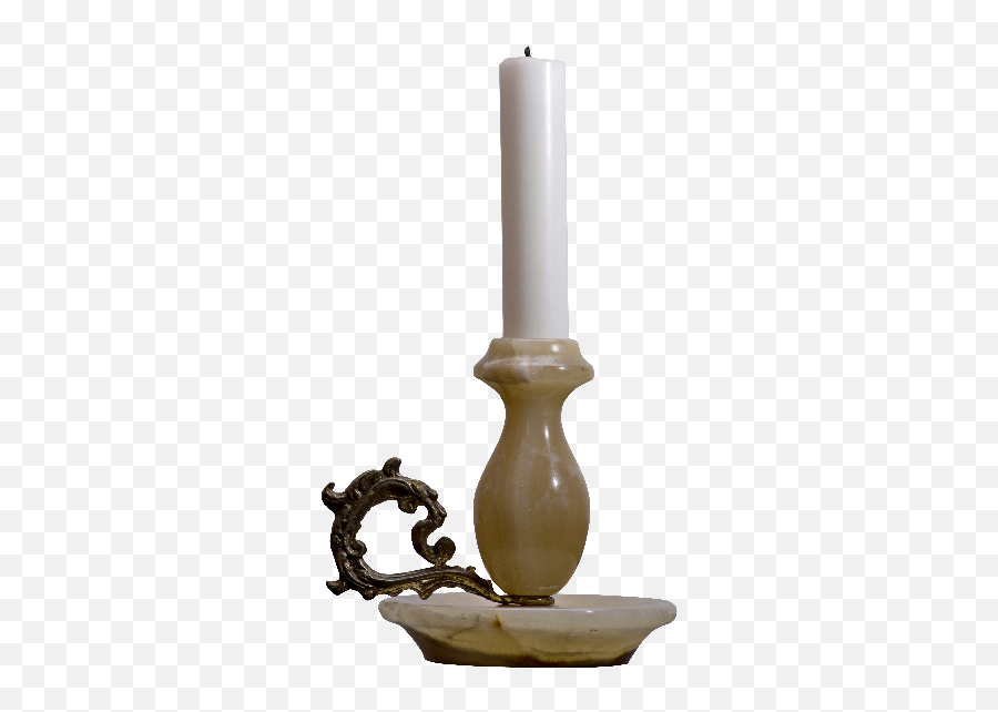 Candle With Candlestick Png - Candle With Candlestick Png,Candle Transparent Png