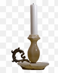Candle With Candlestick Png