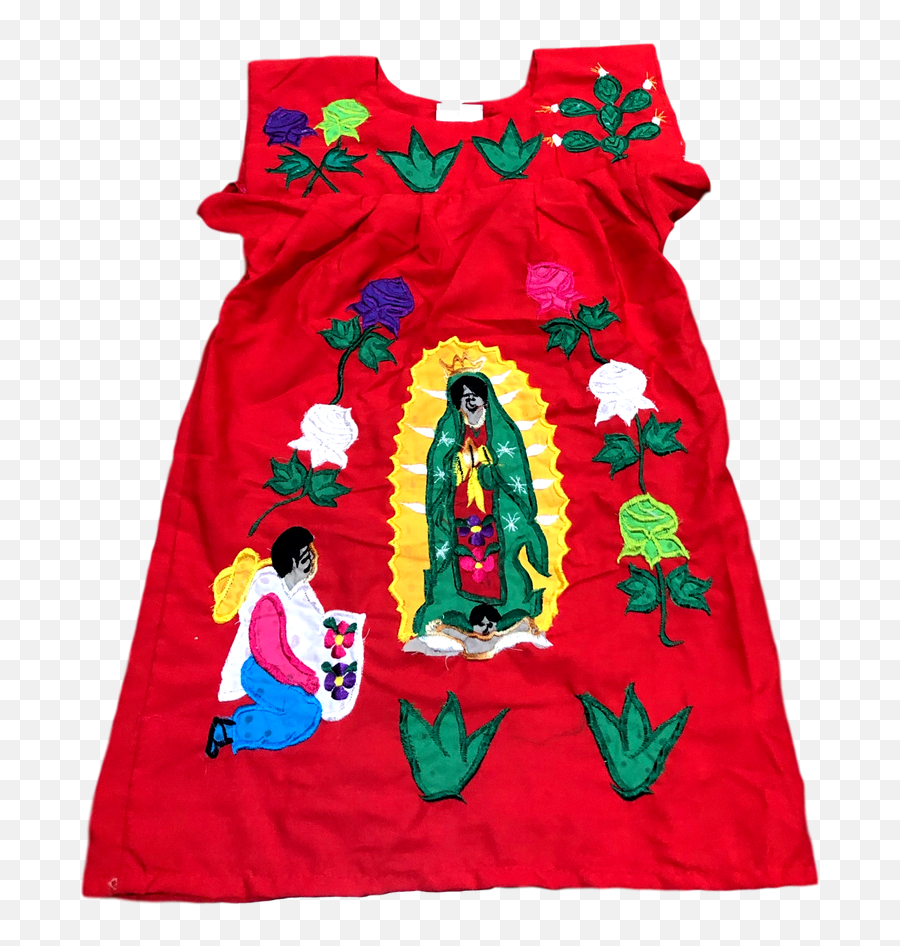 Apparel Dress Mexican Embroided Flowers - Day Dress Png,Virgen De Guadalupe Png