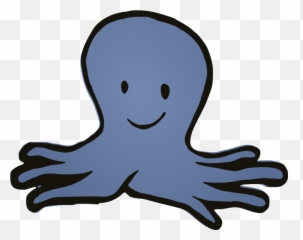 Octopus Cartoon Squid Animal Silhouette - Cool Cartoon Funny Fish Cartoon Happy Png,Octopus Png