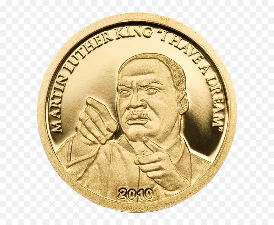 Martin Luther King U2013 Gold 1392mm Cit Coin Invest Ag - Coin With Martin Luther King Png,Martin Luther King Png