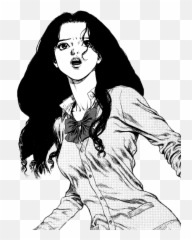 Download Anime Manga Png Transparent - Black Hair Woman