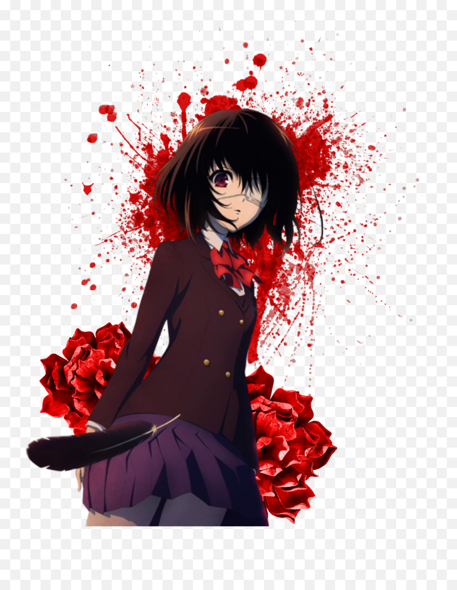 Sticker Another Anime Horror Blood By Lauren - T Shirt Roblox Anime Png,Anime Blood Png