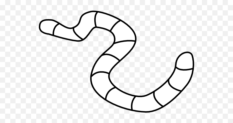 Earth Worm Outline Clip Art - Vector Clip Art Worm Black And White Png,Worms Png