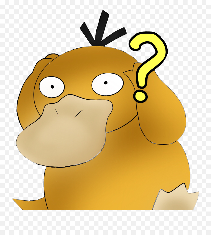 Pokemon Confused Psyduck Drawing - Pokemon Confused Png,Psyduck Png