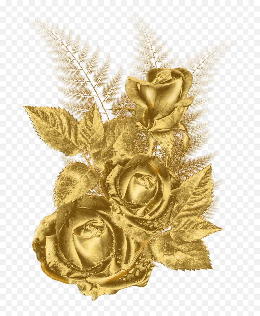 Download Rose Frame Flower Transparent Gold Hd Png - Gold Flower Border Png,Rose Frame Png