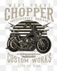 West Coast Choppers Motorcycle - Printable Black And White Halloween png