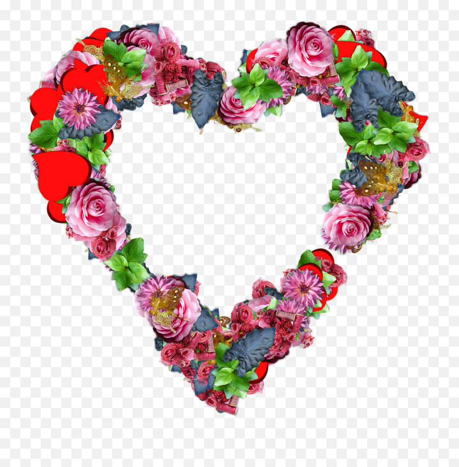 Heart Flowers Png - Free Image On Pixabay Flower Love Png,Flowers Png
