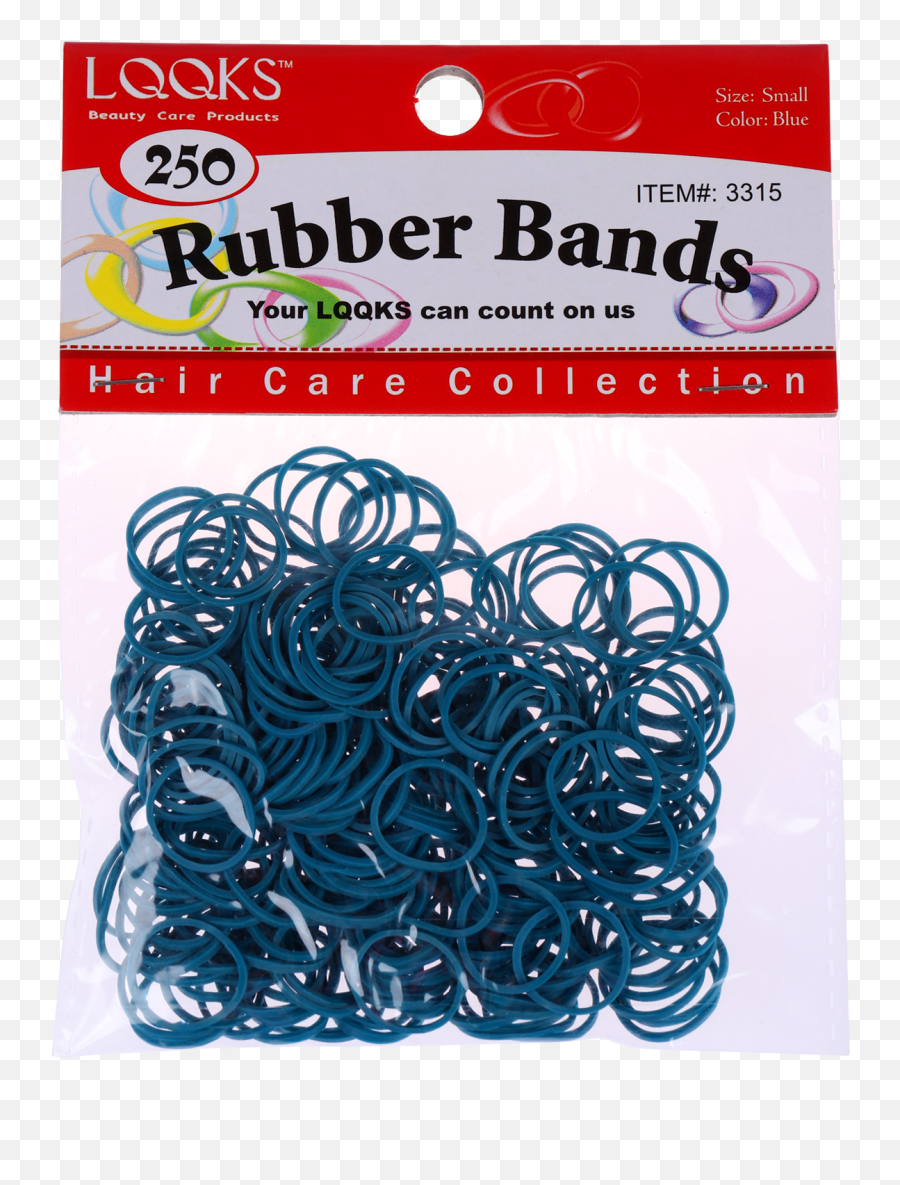 Lqqks Rubber Band Blue 250pcpk Wholesale Beauty Supplies - Synthetic Rubber Png,Rubber Band Png