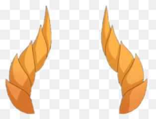 Demon Horns Anime Orange Sticker By Marcus Lane - Horizontal png