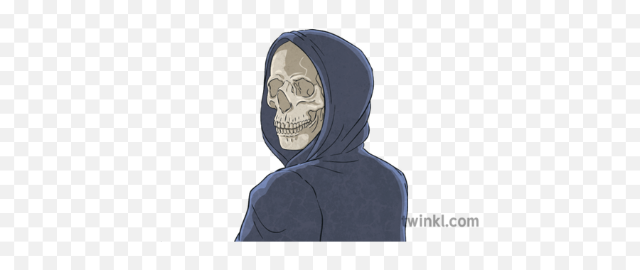 Skeleton In A Hoodie Story Scary Planit English The - Skeleton In A Hoodie Drawing Png,Spooky Skeleton Transparent