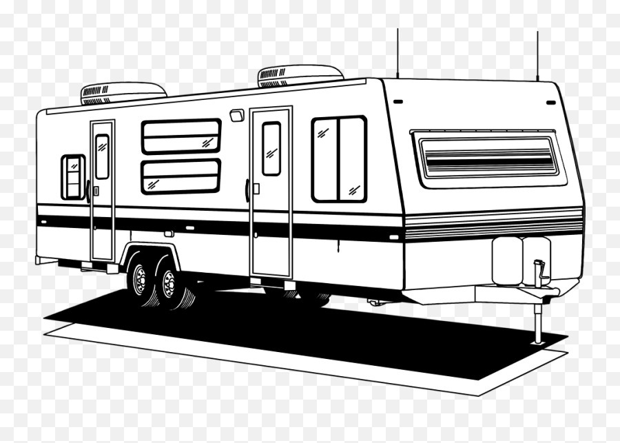 Free Vintage Camper Silhouette Download Clip Art - Camping Trailer Clip Art Png,Rv Png