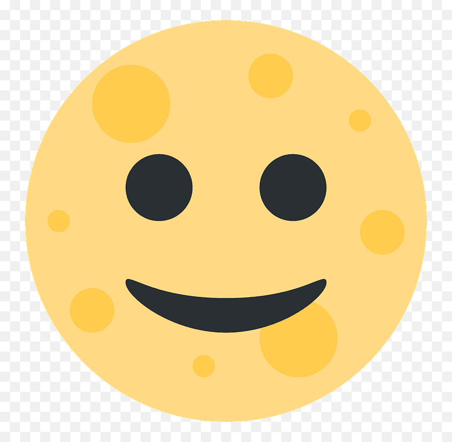 Full Moon Face Emoji Meaning With - Emoji Moon With Face Png,Moon Emoji Png