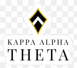 Kappa Alpha Theta Stacked Logo Kite Sticker - png