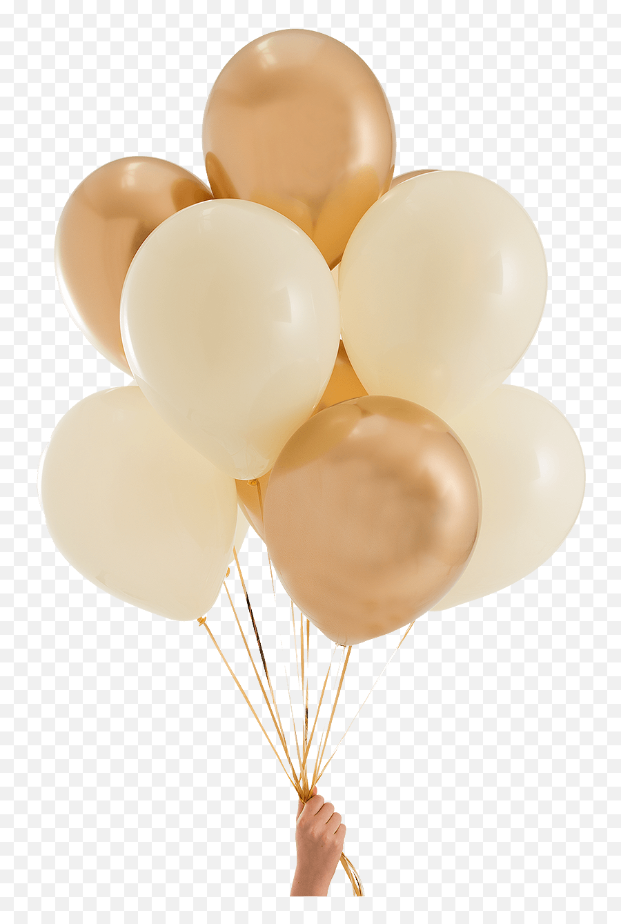 Elegant Ivory Gold Party Balloons - Gold Party Balloons Png,Gold Balloon Png