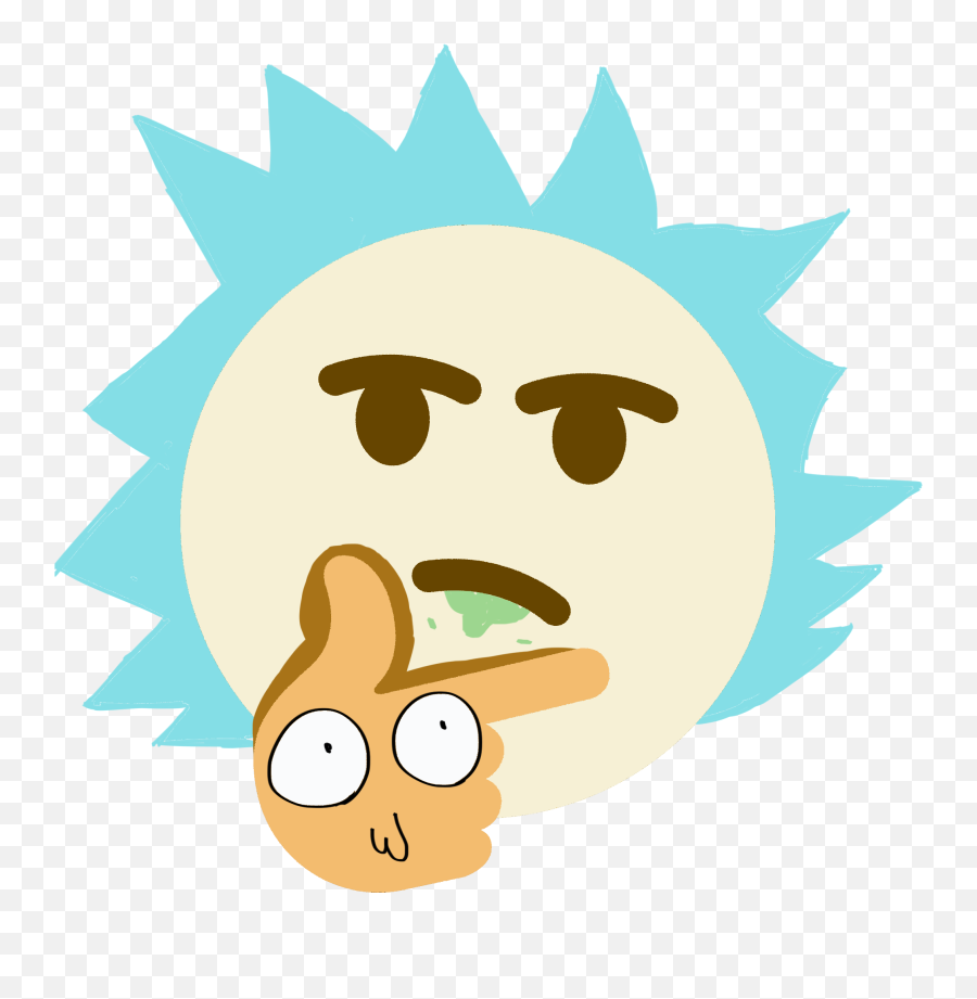 Think And Morting Thinking - Rick And Morty Discord Emoji Png,Think Emoji Png