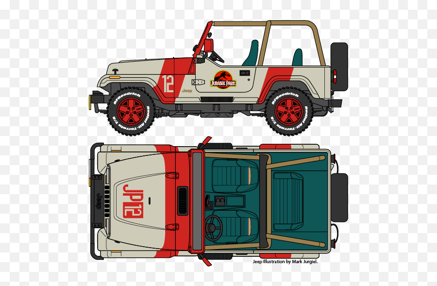 Reference Jeep Wrangler Guide Jurassic Park Motor Pool - Jurassic Park Jeep Diagram Png,Jeep Vector Logo