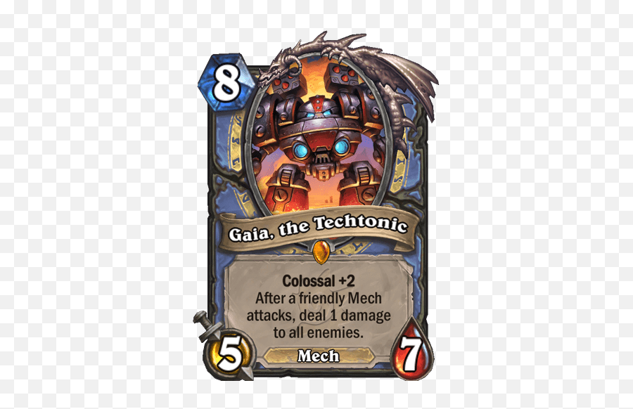 New Mage Legendary Card Revealed - Gaia The Techtonic Gaia The Techtonic Hearthstone Png,New Icon Lol 2015