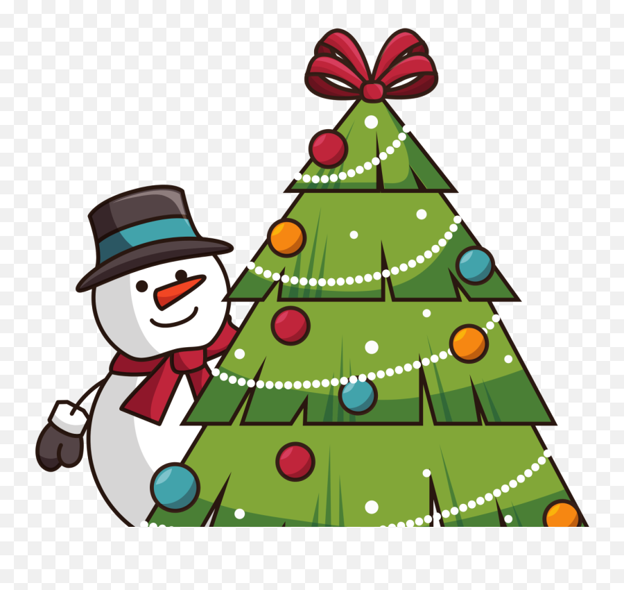 Snow Boy With Christmas Tree By Solomon Kale - Christmas Pine Tree Cartoon Png,Christmas Tree Icon
