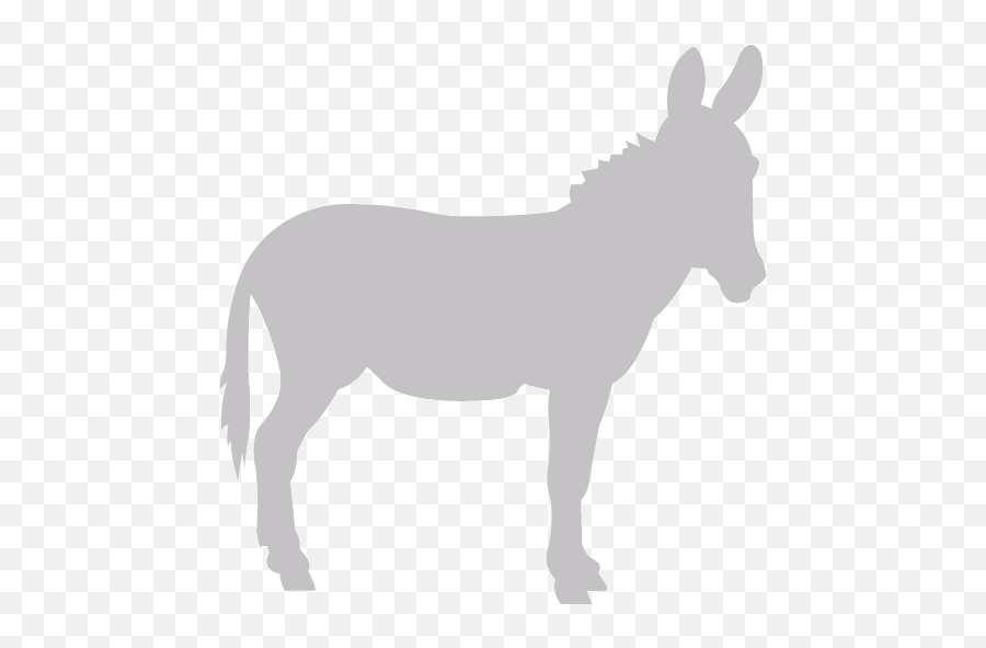 Silver Donkey 2 Icon - Free Silver Animal Icons Png,Icon Of Nativity