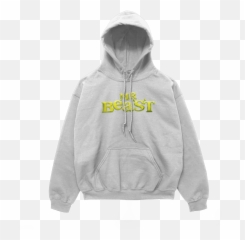 Mrbeast X Shrek The Official Merchandise Drop Hoodie Png Instagram Icon - Gray