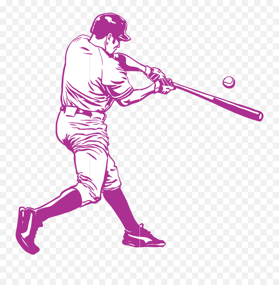 Free Baseball Player 1203131 Png With Transparent Background - Drawing Baseball Player Batting,Baseball Player Icon