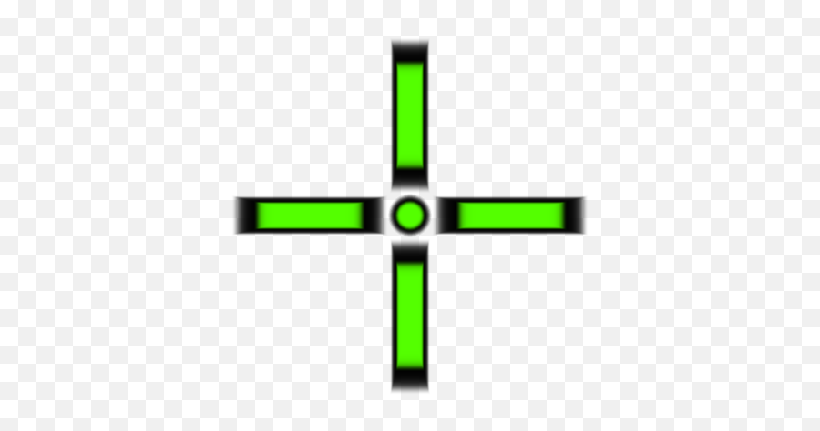 Aiming Reticle Simple Crosshairs Background Transparent Transparent Background Green Crosshair
