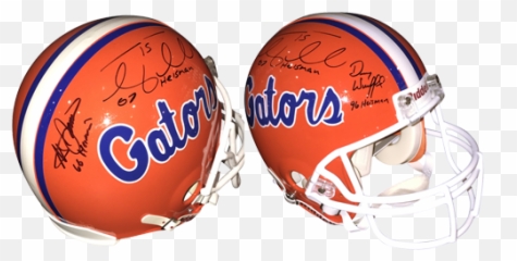 Steve Spurrier Danny Wuerffel Tim Tebow Triple Heisman Autographed Florida Gators Proline Helmet W All 3 Years - Florida Gators Helmet Png,Florida Gators Png