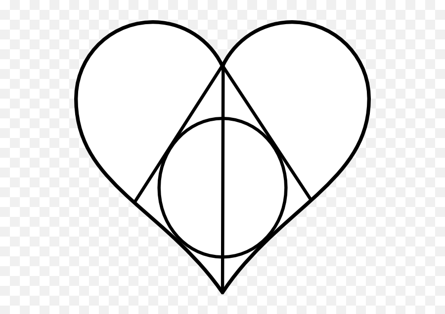 Deathly Hallows Heart Clip Art - Vector Clip Harry Potter Png,Deathly Hallows Png