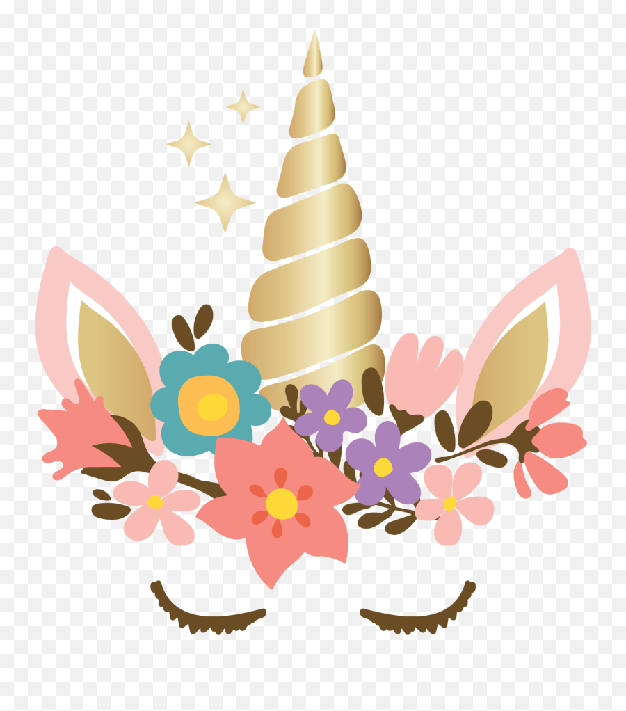 Unicorn Head Png Hd 2 Image - Unicorn Head With Flowers Clipart,Head Png