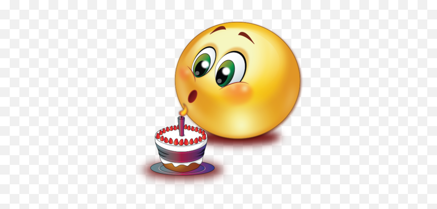 Birthday Cake Blowing Candle Emoji - Emoji Birthday Png,Facebook Emoji Png