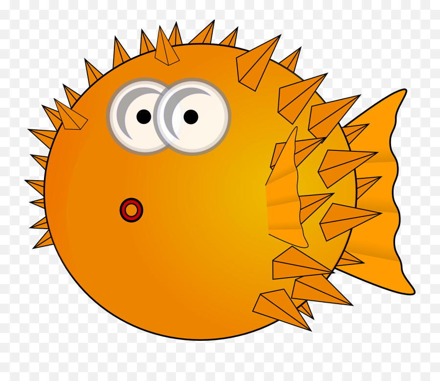 Surprised Puffer Fish Clip Art - Vector Clip Pufferfish Clipart Png,Shocked Png