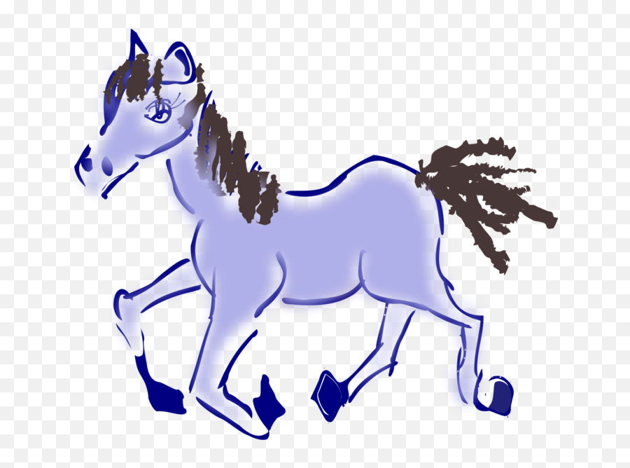 Horse Running Clipart - Horse Cartoon Purple Png,Cartoon Horse Png