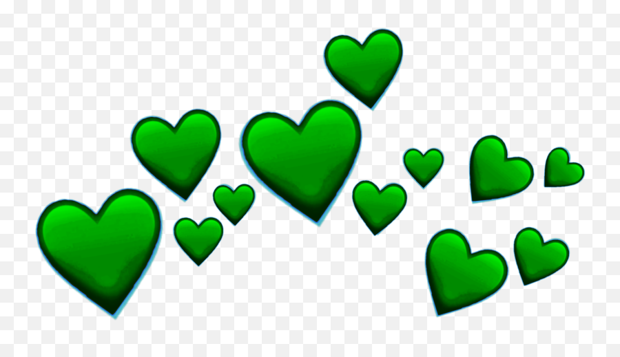Green Heart Crown Greenheart Greenheartcrow - Purple Heart Emoji Crown Png,Green Heart Png