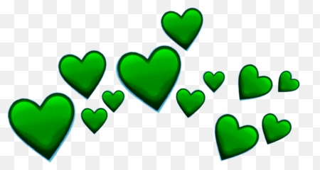 Green Heart Crown Greenheart Greenheartcrow - Purple Heart Emoji Crown Png,Green Heart Png