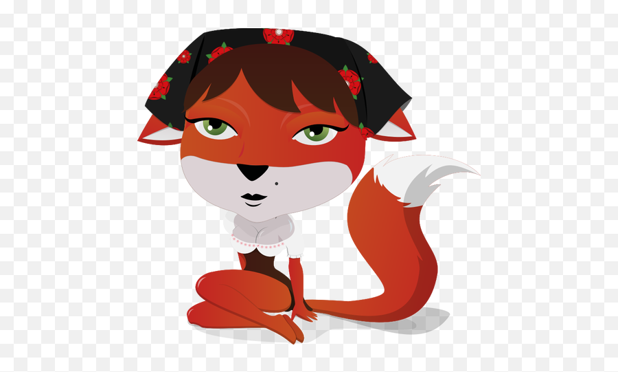 Vector Illustration Of Foxy Lady Character Free Svg - Clip Art Png,Foxy Png