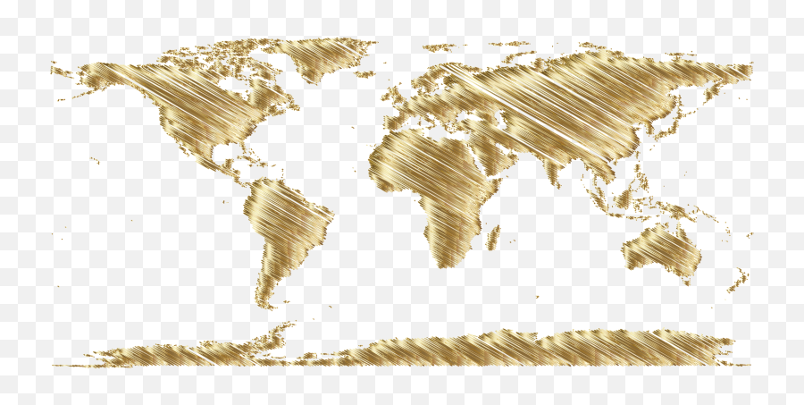 Download Free Png World Map Sketch Gold - Dlpngcom Flag That Has Purple,World Map Png