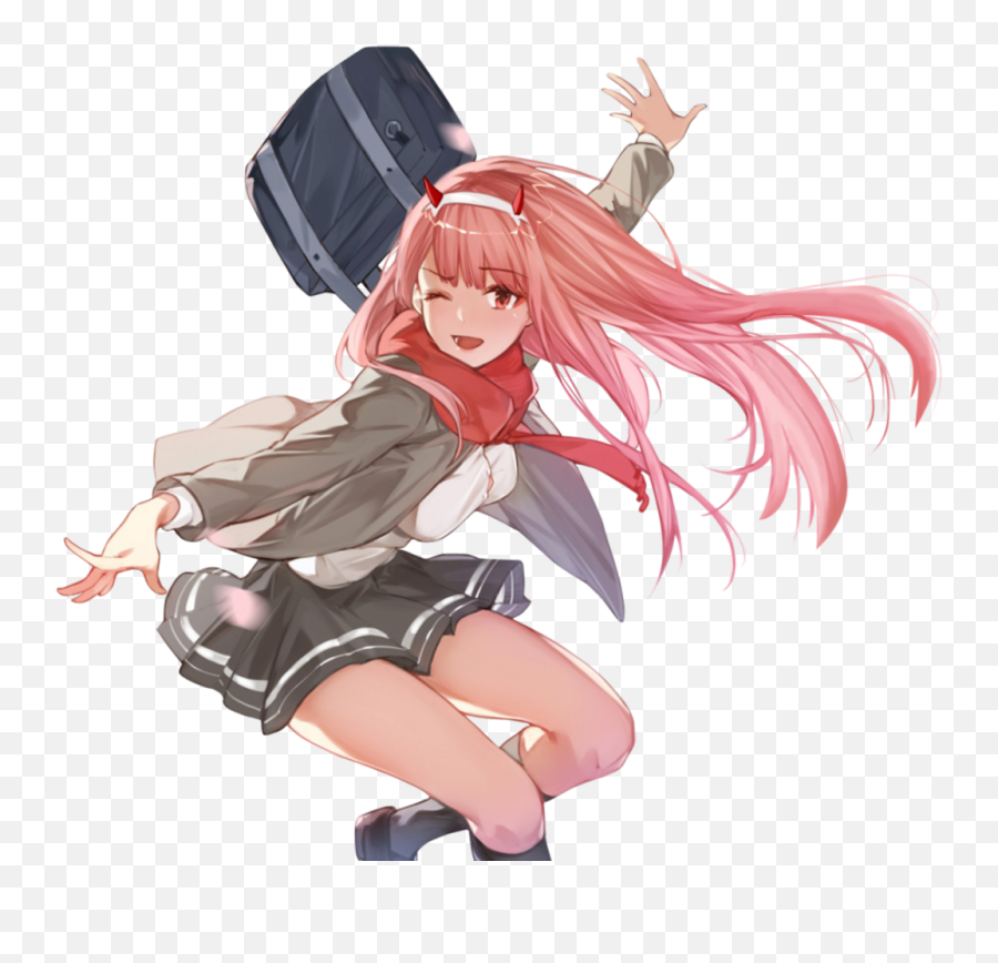 Download Zerotwo 002 Darling - School Girl Zero Two Png,Zero Two Transparent