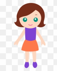 Girl Cartoon Transparent Background - Clipart png