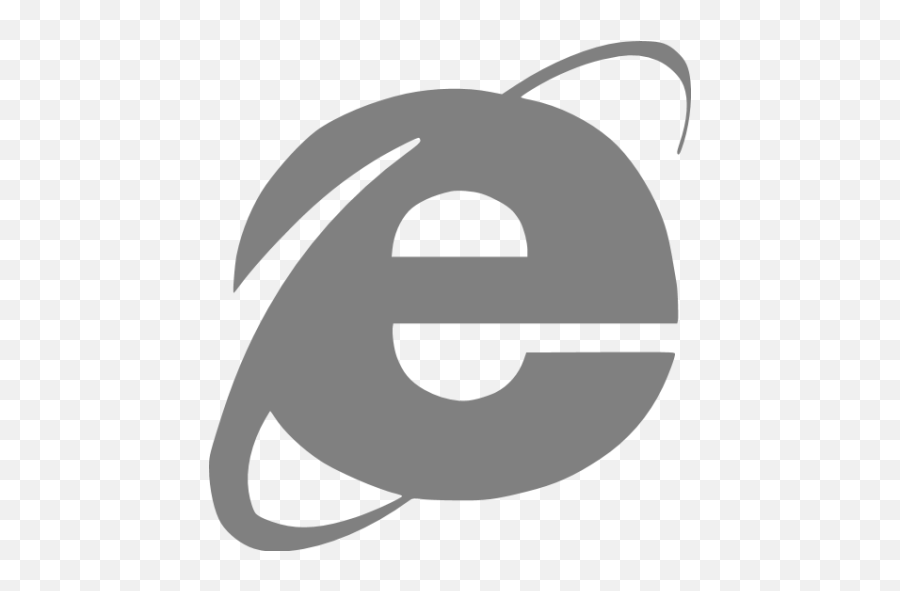 Gray Internet Explorer Icon - Internet Png,Internet Transparent