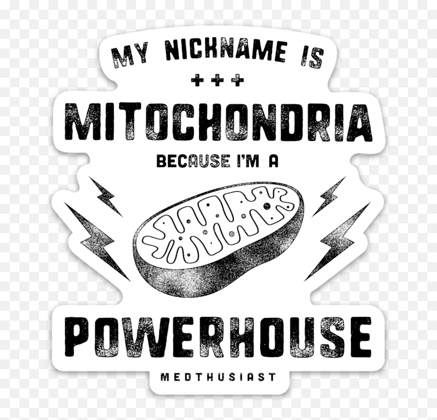 Mitochondria Powerhouse Sticker - Clip Art Png,Mitochondria Png
