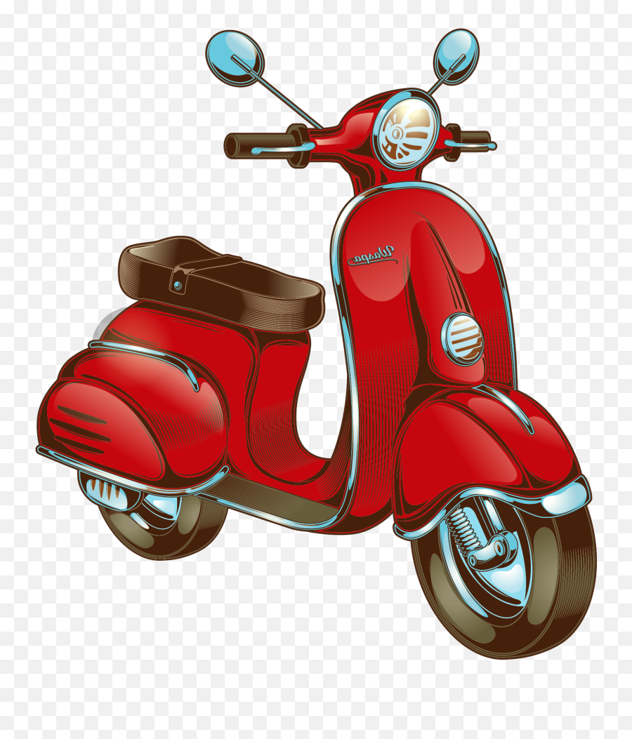 Hd Red Scooter Png Image Free Download - Red Scooter Png,Scooter Png