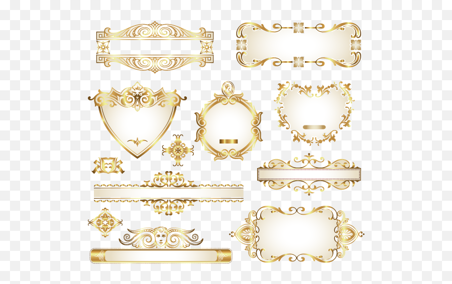 Frame Material Ornament Vector Clipart - Ornament Gold Vector Frame Png,Ornament Vector Png